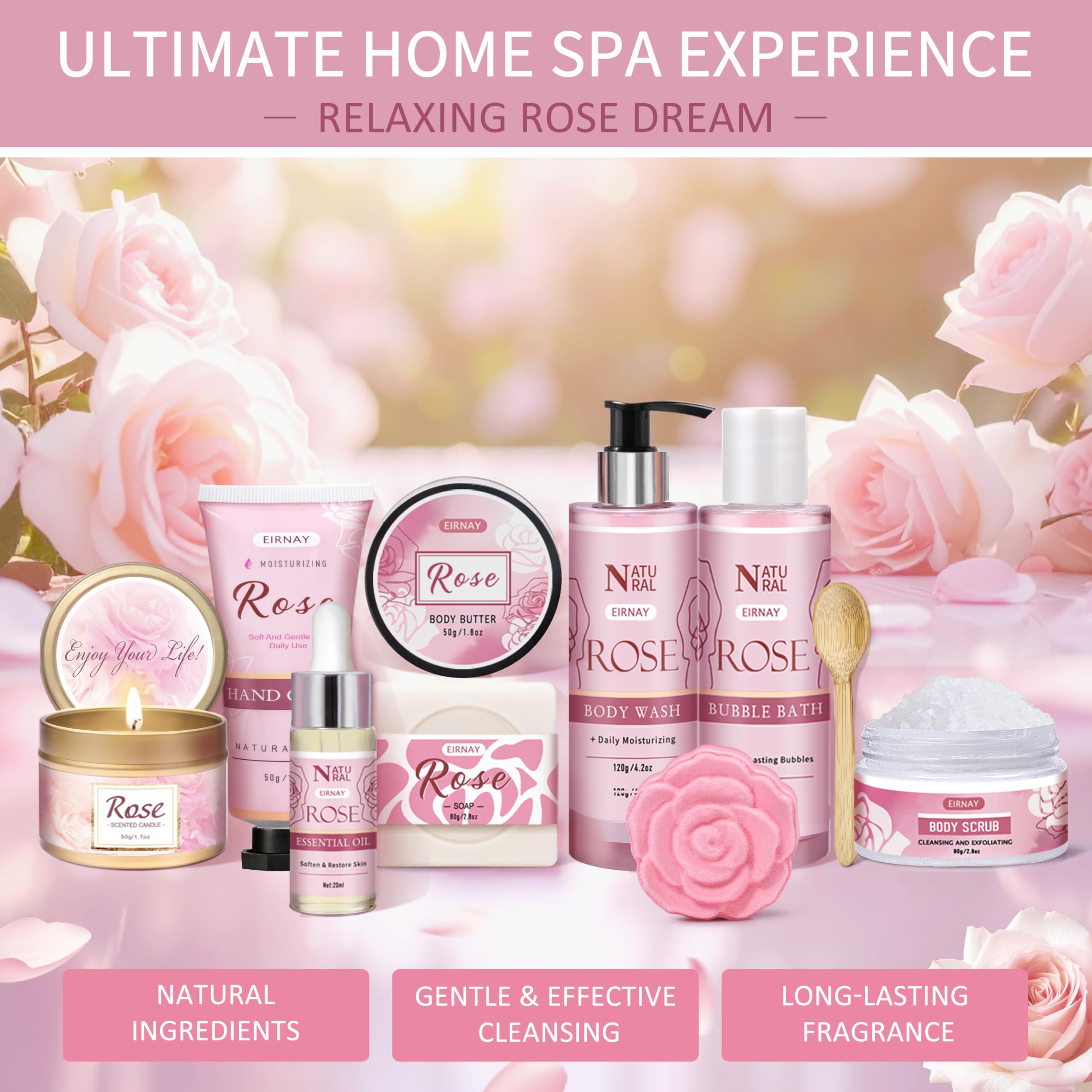 Crema de manos rosa EIRNAY para hidratación profunda