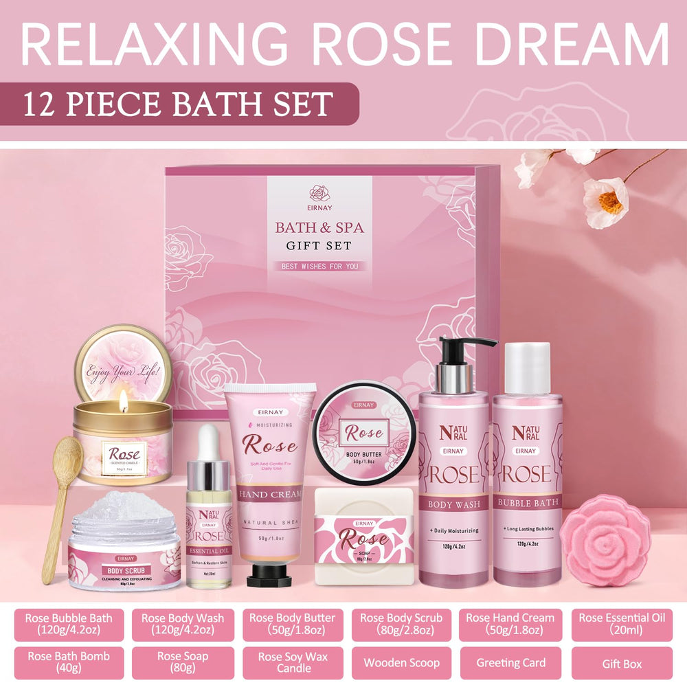 Jabón corporal rosa de EIRNAY para limpieza suave y aroma floral