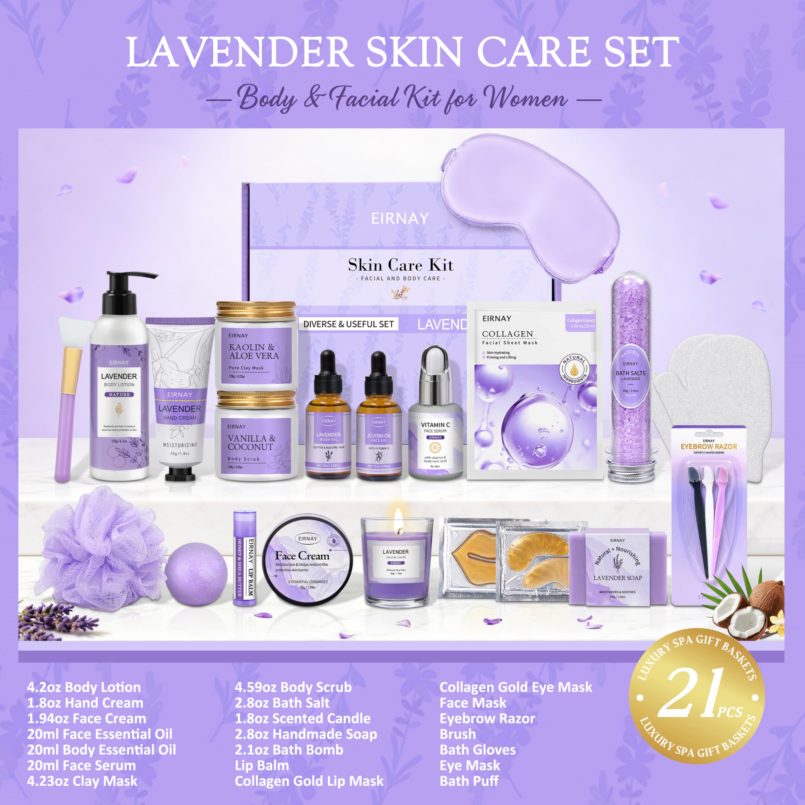 Vela aromática EIRNAY lavanda para crear ambiente calmante