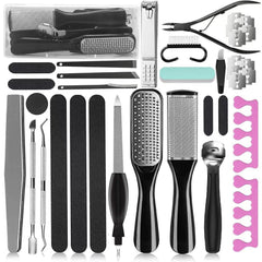 EKOCSIO kit de pedicura 36 en 1 vista frontal para cuidado rápido en casa.