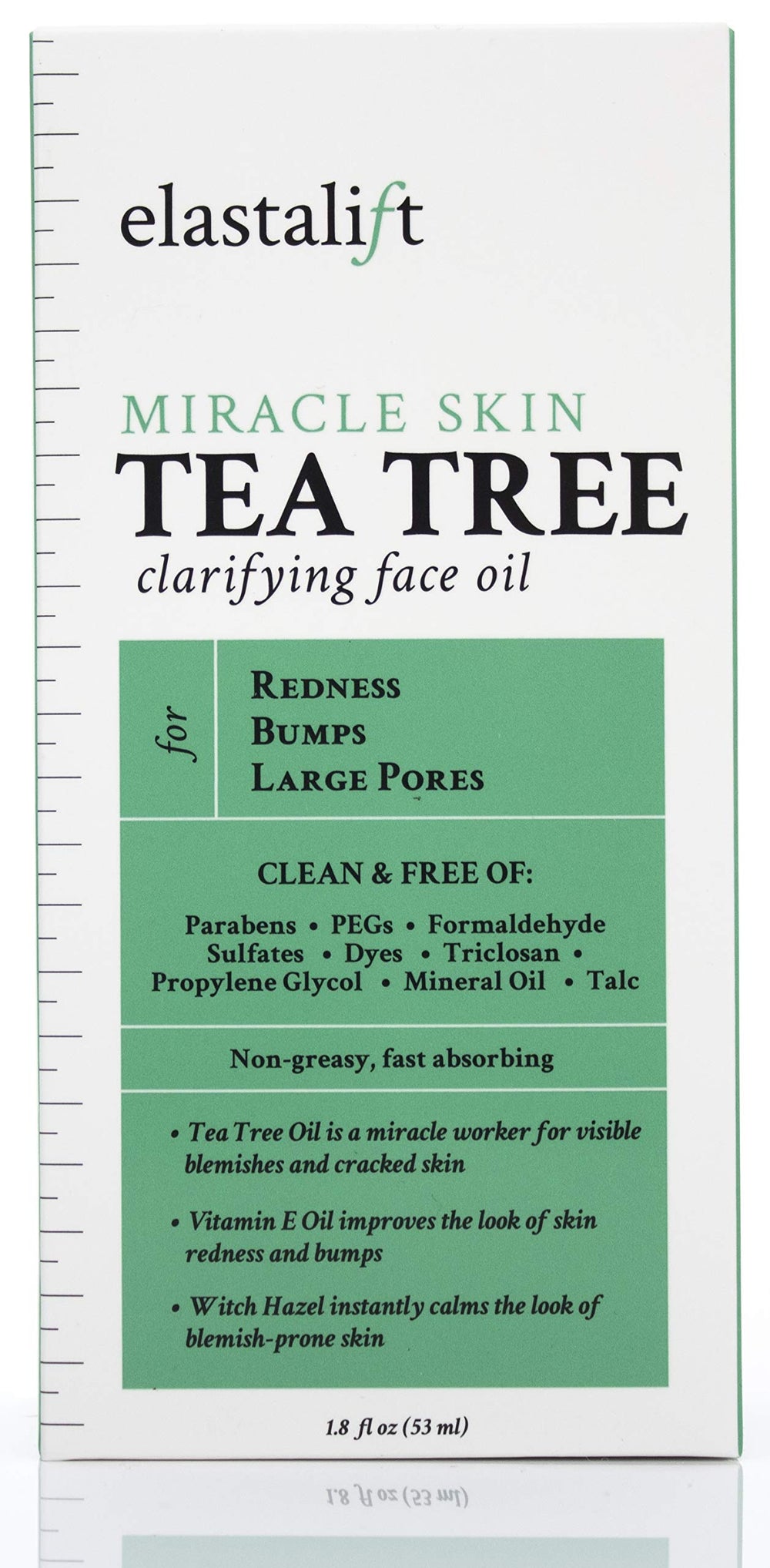 Elastalift Aceite de Árbol de Té - absorción rápida para piel sensible.