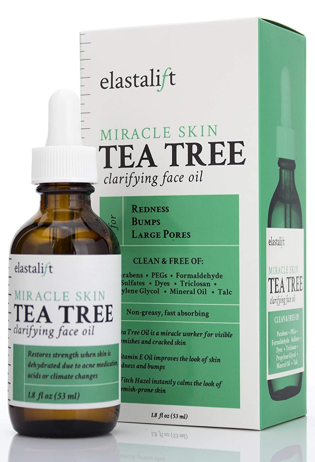 Elastalift Aceite de Árbol de Té - botella para piel equilibrada.