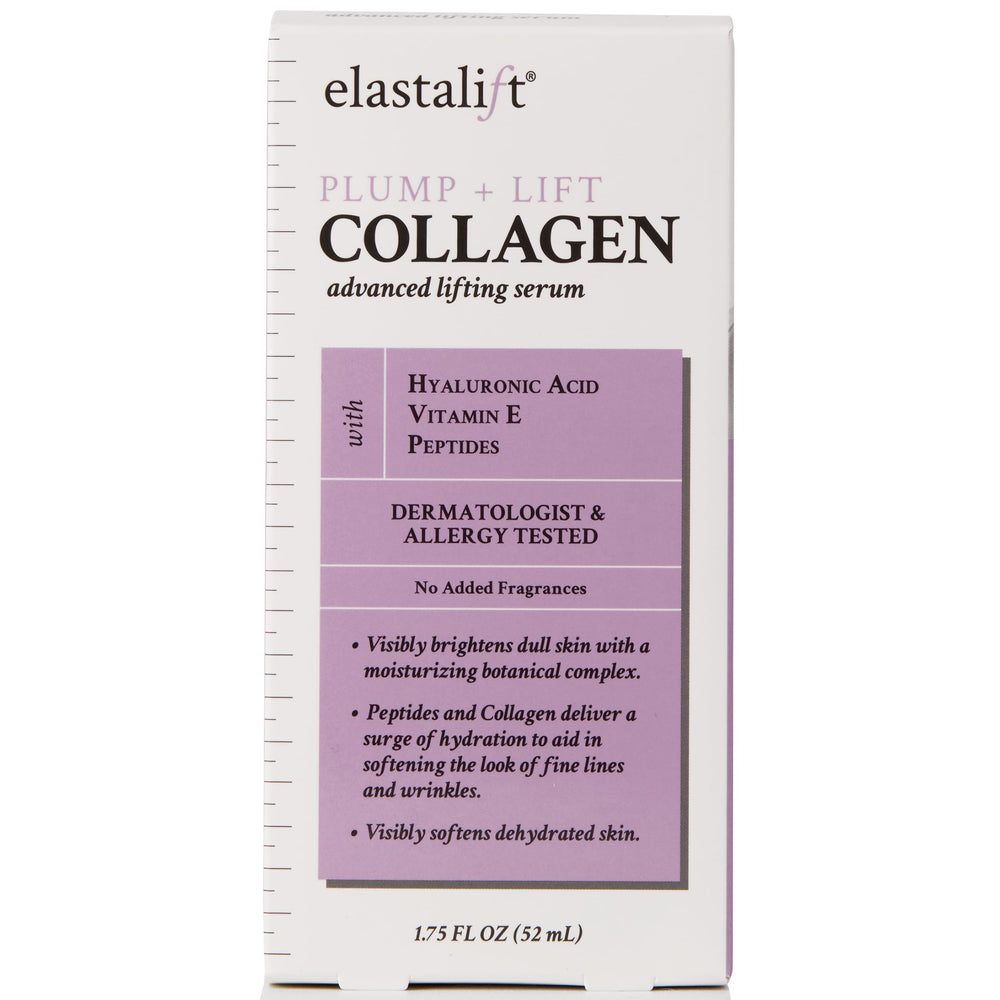 Elastalift collagen serum glycerin moisture for a dewy finish.