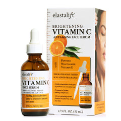 Elastalift vitamin C serum bottle showcasing sleek packaging for a brightening routine.