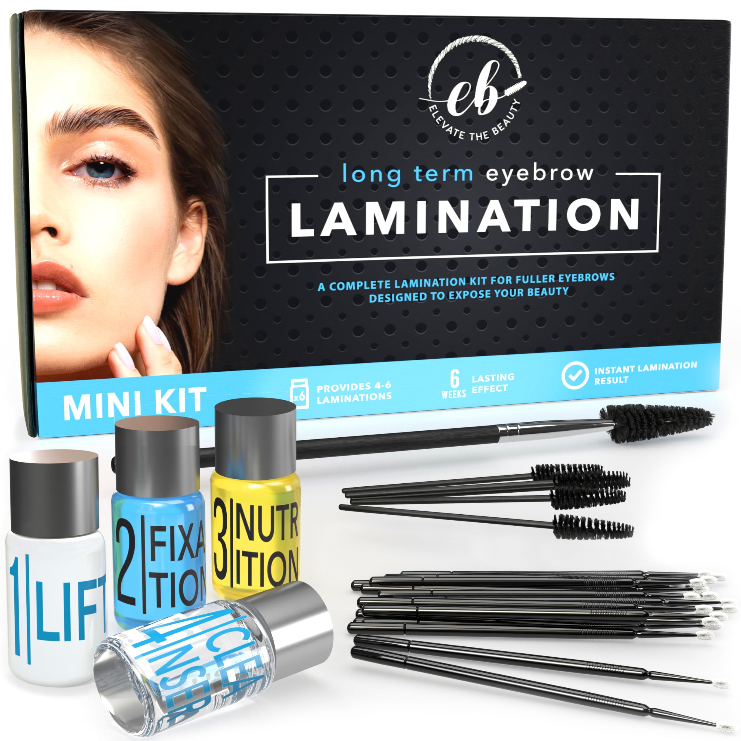 Elevate The Beauty kit laminado cejas para uso en casa y resultados de salón