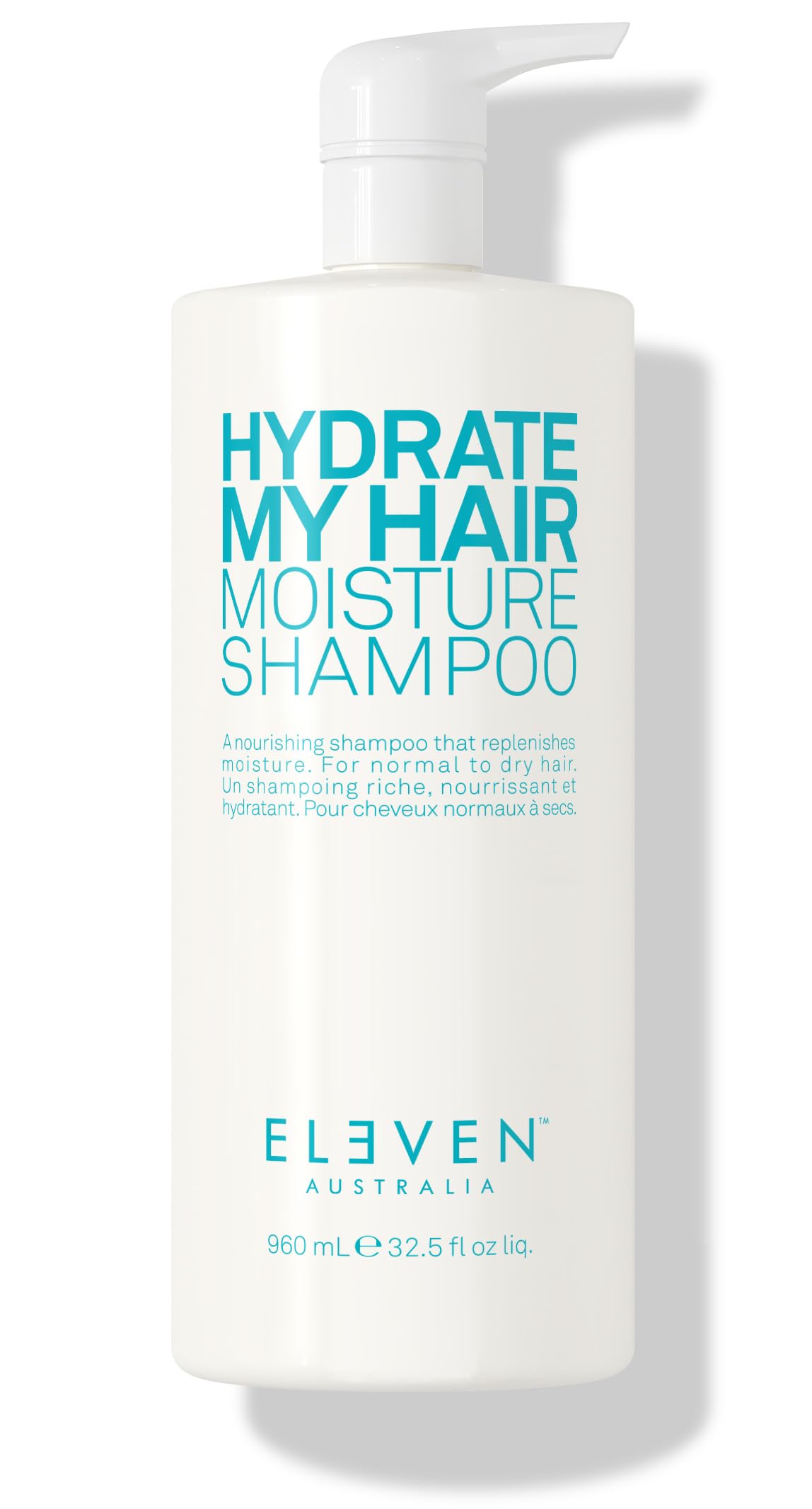 ELEVEN AUSTRALIA Champú Hidratante, botella vertida, hidratación profunda para cabello dañado.