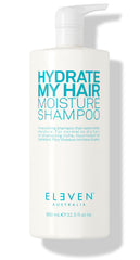 ELEVEN AUSTRALIA Champú Hidratante, botella vertida, hidratación profunda para cabello dañado.