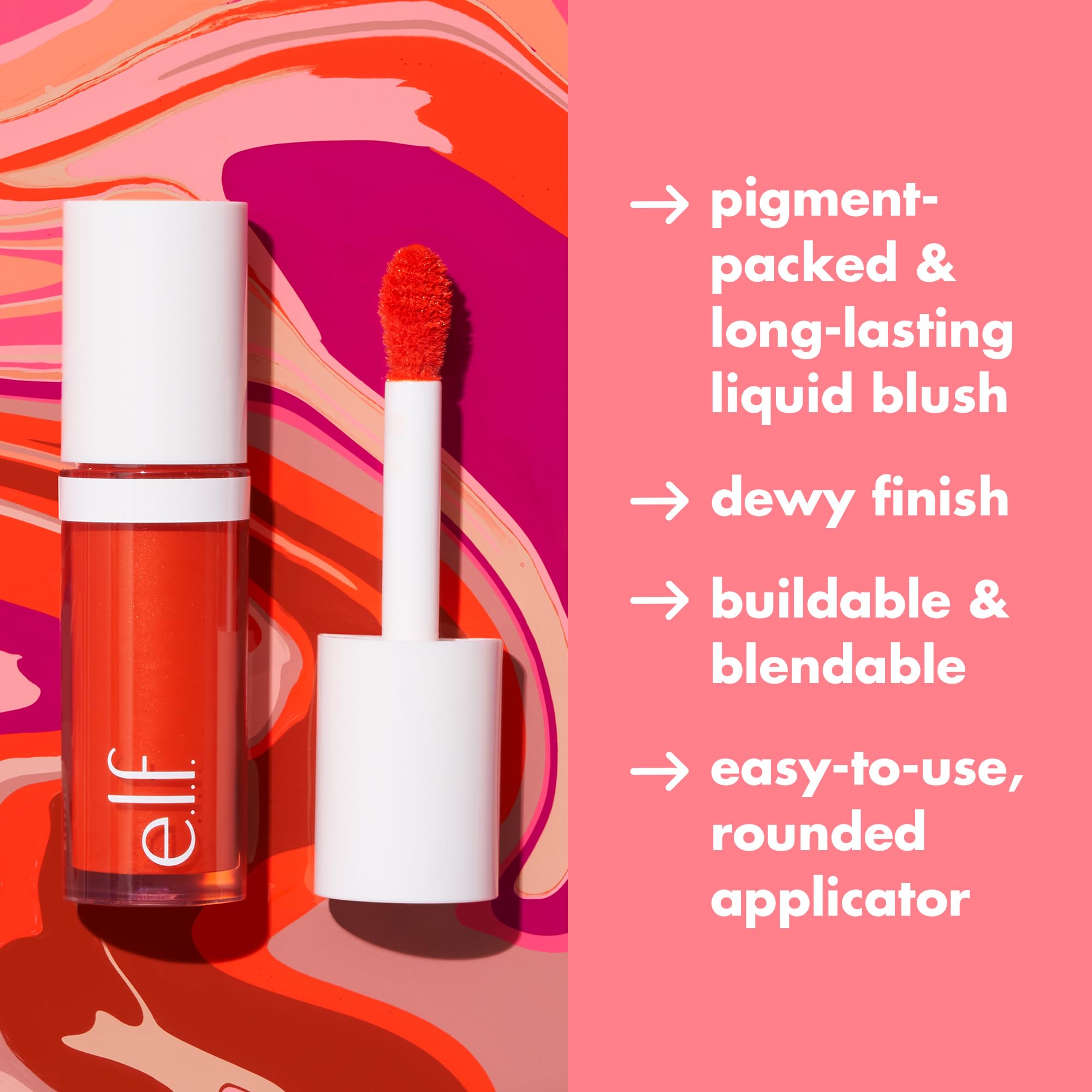 e.l.f. Camo Liquid Blush: aplicación fácil para un look diario.