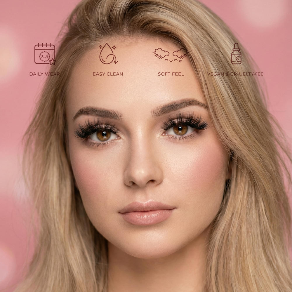 Pestañas Eliace 3D mink estilo Dubai para un look glamoroso.
