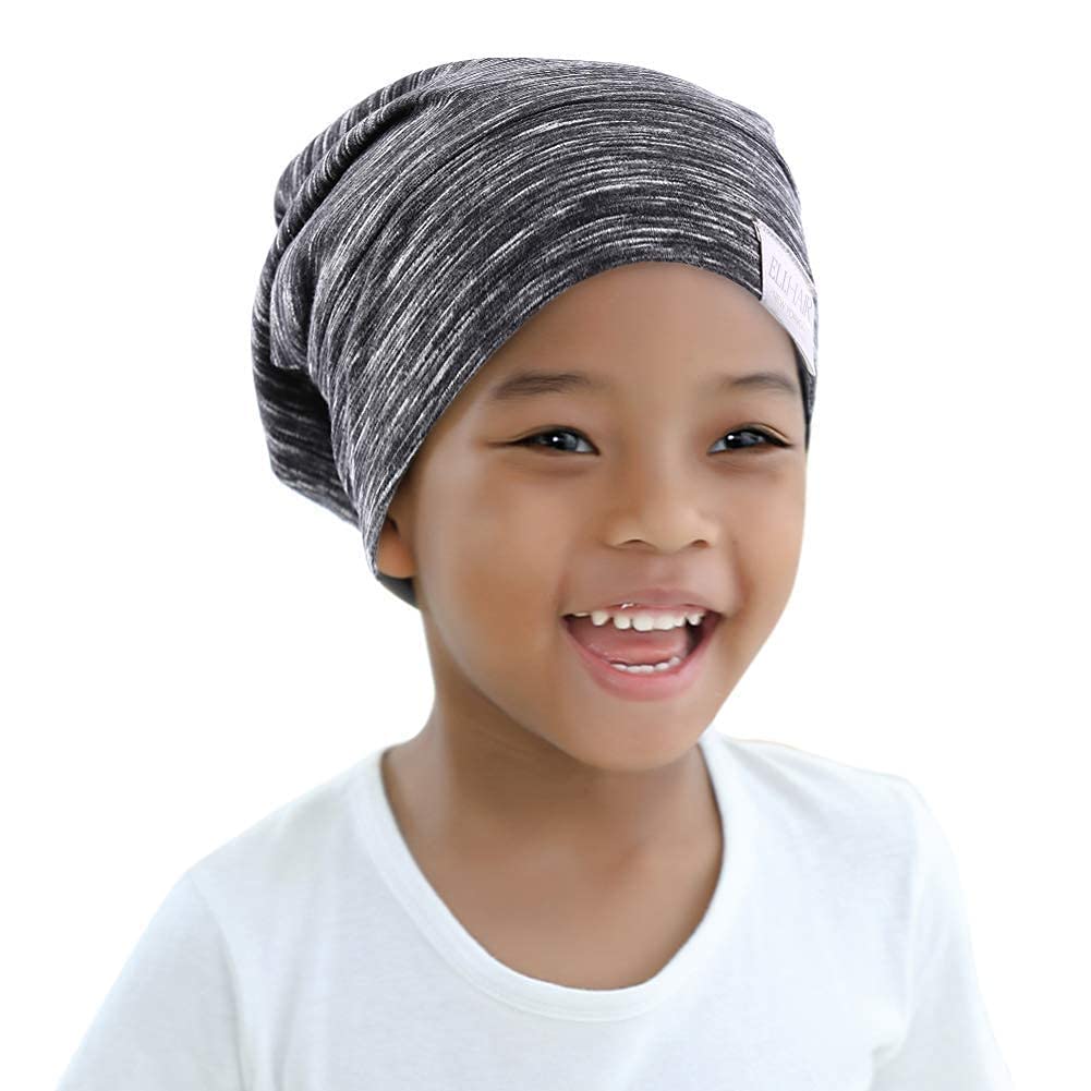 Gorro ELIHAIR gris palido ideal para noches tranquilas de dormir.