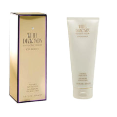 Elizabeth Taylor White Diamonds crema corporal-perfumada, textura cremosa para hidratación suave diaria.
