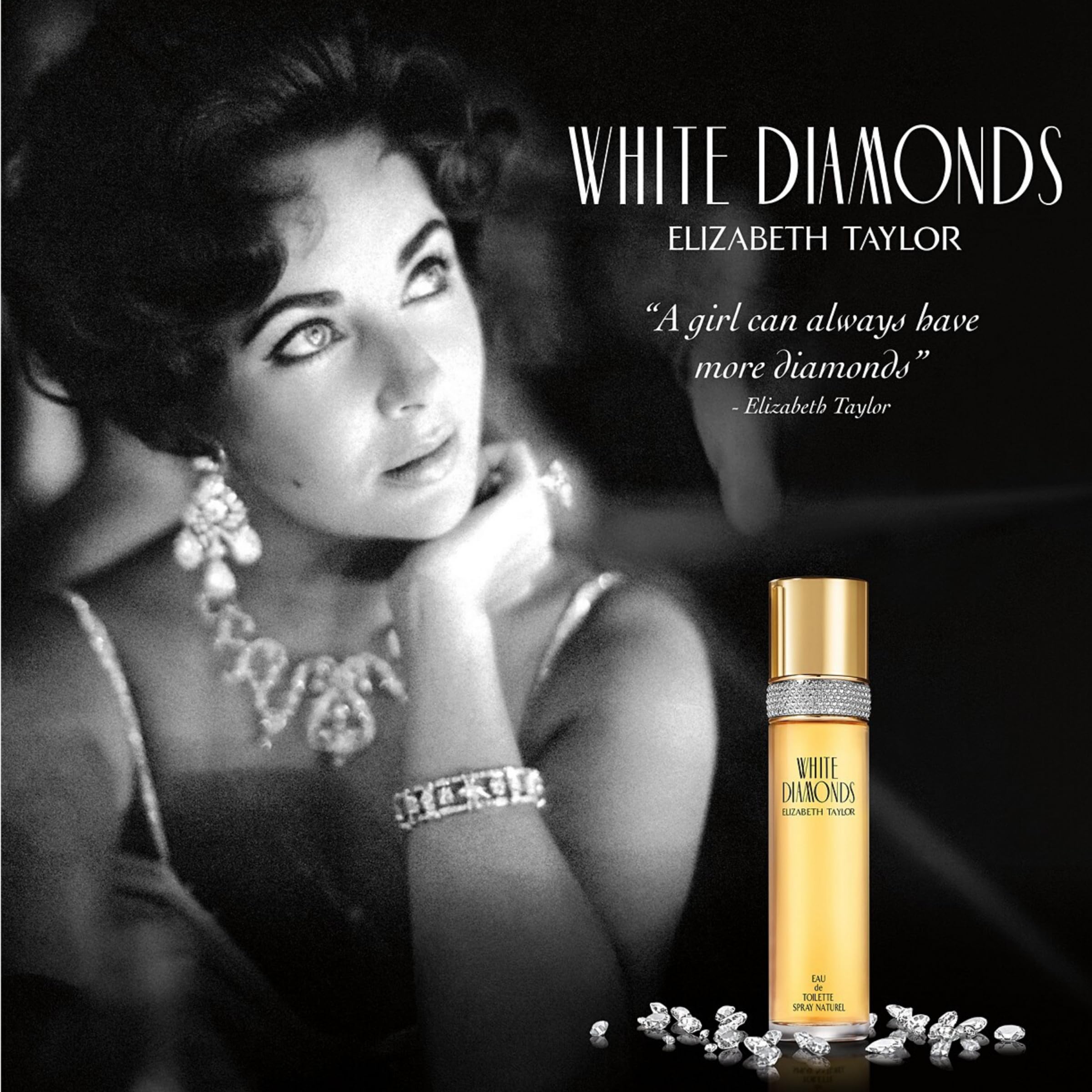 Elizabeth Taylor White Diamonds EDT para uso diario con estilo.