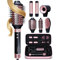 ELLA BELLA 6 en 1 secador-aire: secado rápido y suave para cabello brillante.
