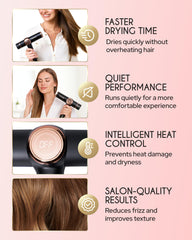 ELLA BELLA secador iónico profesional con control de calor para distintos tipos de cabello