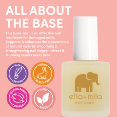 ella+mila capa-base rellenadora, superficie de uñas lisa y uniforme