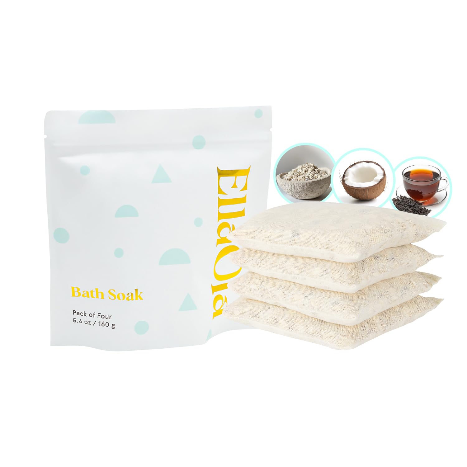 ELLAOLA Avena Baño: la bolsa de tela biodegradable es suave para la piel.