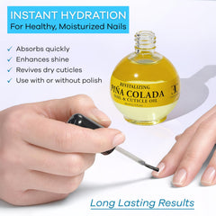 ELLIE CHASE Aceite para cutículas con jojoba, hidratación profunda.