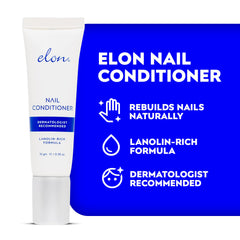 Aplicación suave de Elon acondicionador uñas para hidratar cutículas.