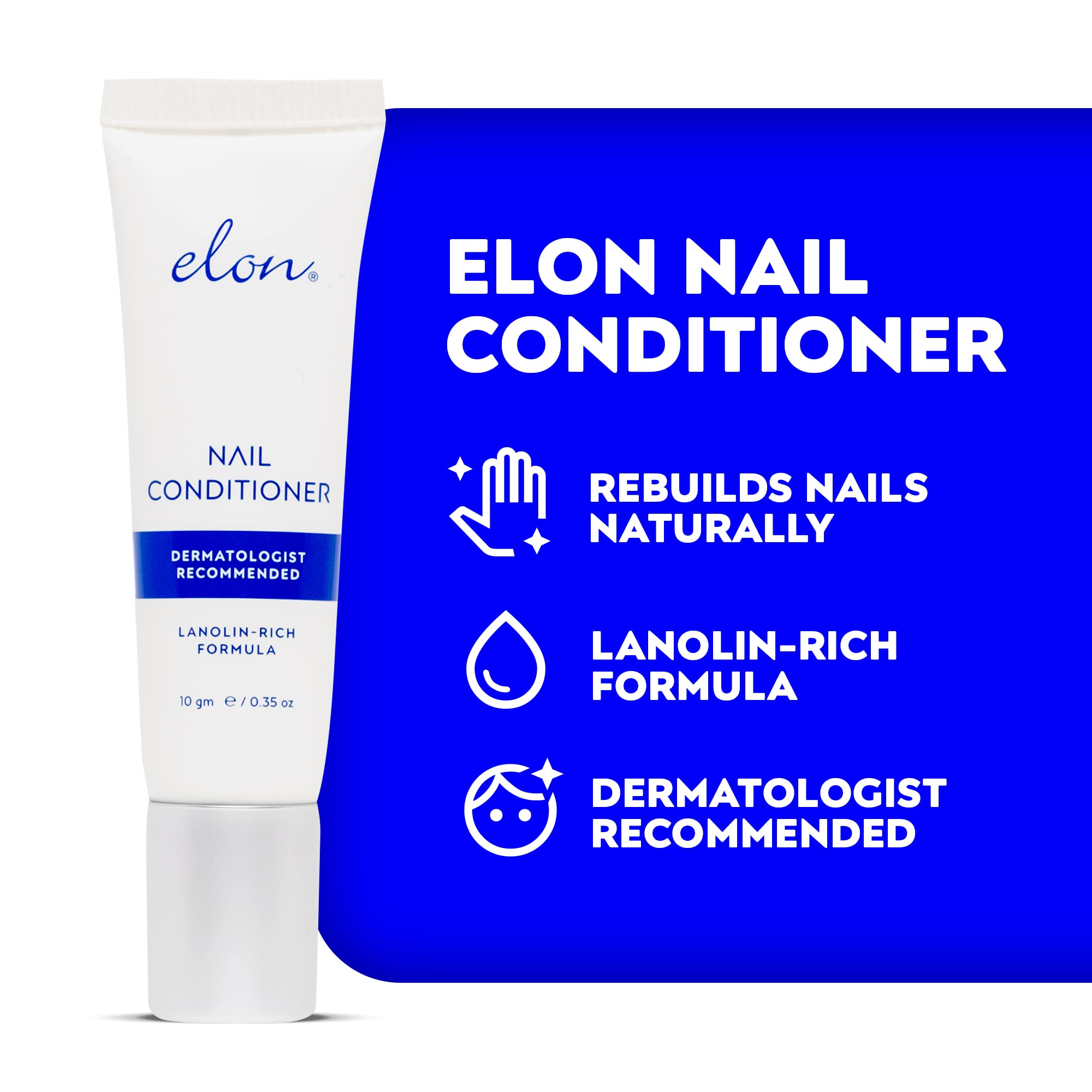 Elon Condicionador de Uñas con Lanolina: aplicación suave para cutículas hidratadas.