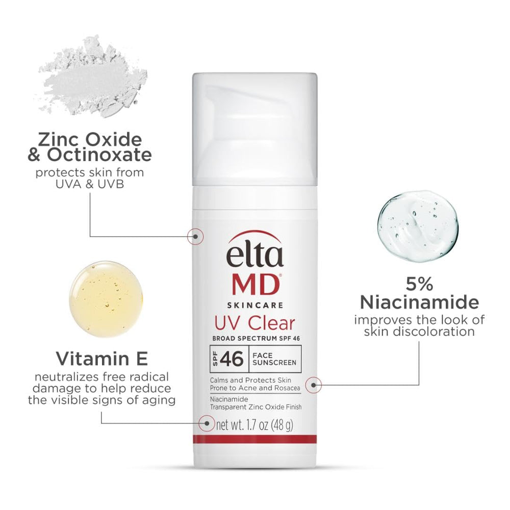 EltaMD UV Clear tono sin color para unificar tono suave