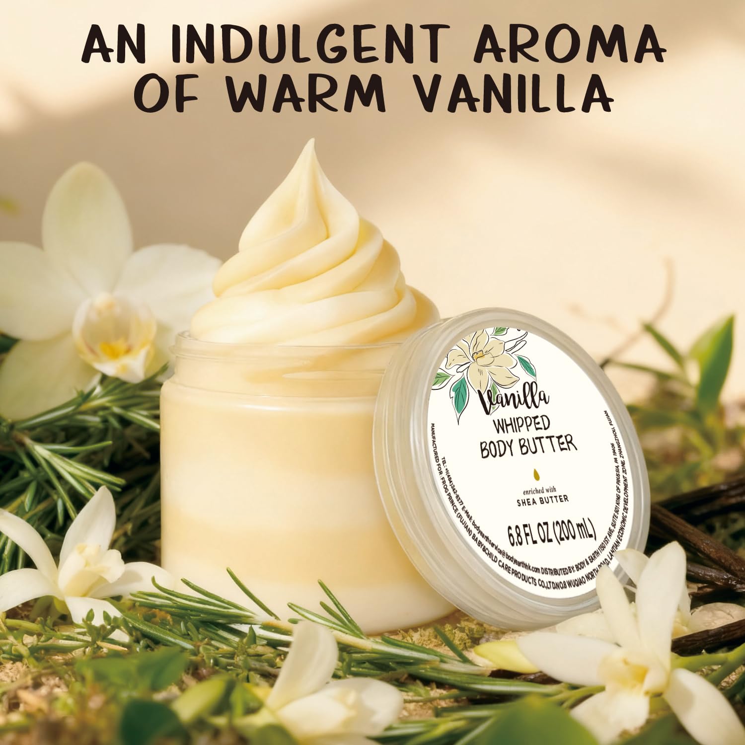 Embleaf mantequilla batida de vainilla, aroma cálido de vainilla durante la aplicación