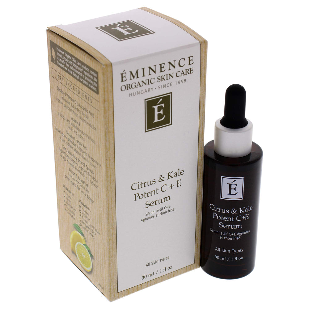 Eminence suero cítrico-kale piel radiante tras la aplicación