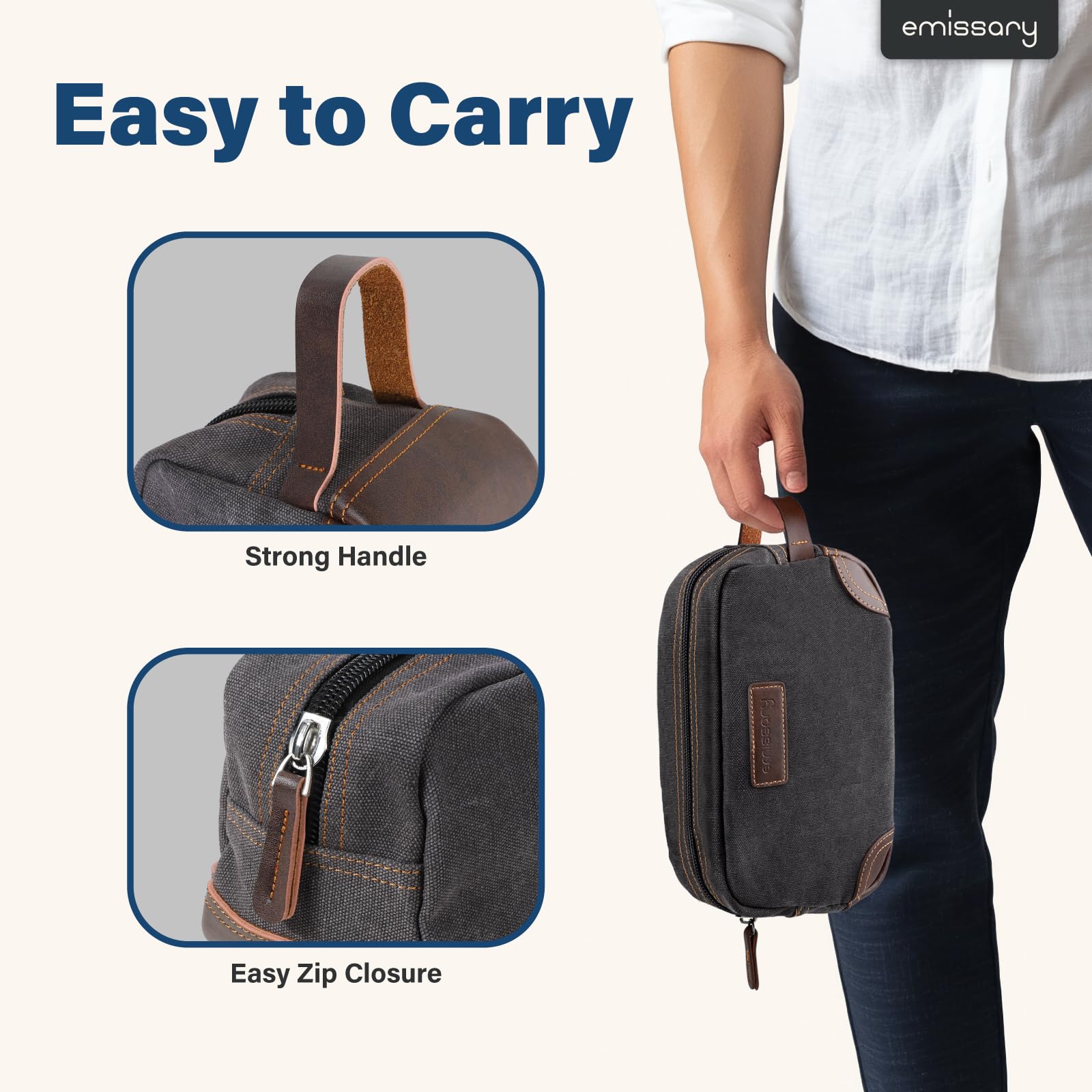 emissary bolsa viaje resistente agua canvas, protege tus esenciales