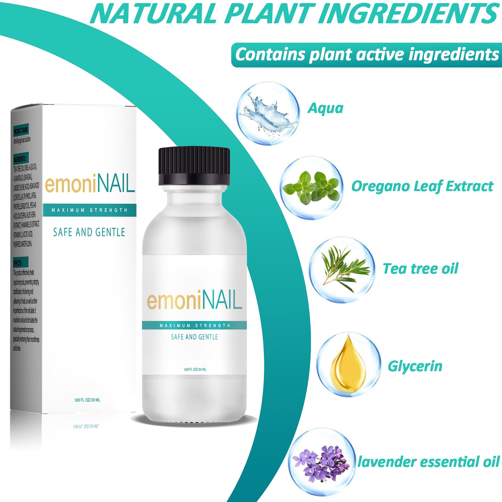 Emoninail envase 30ml portátil, fácil de llevar.
