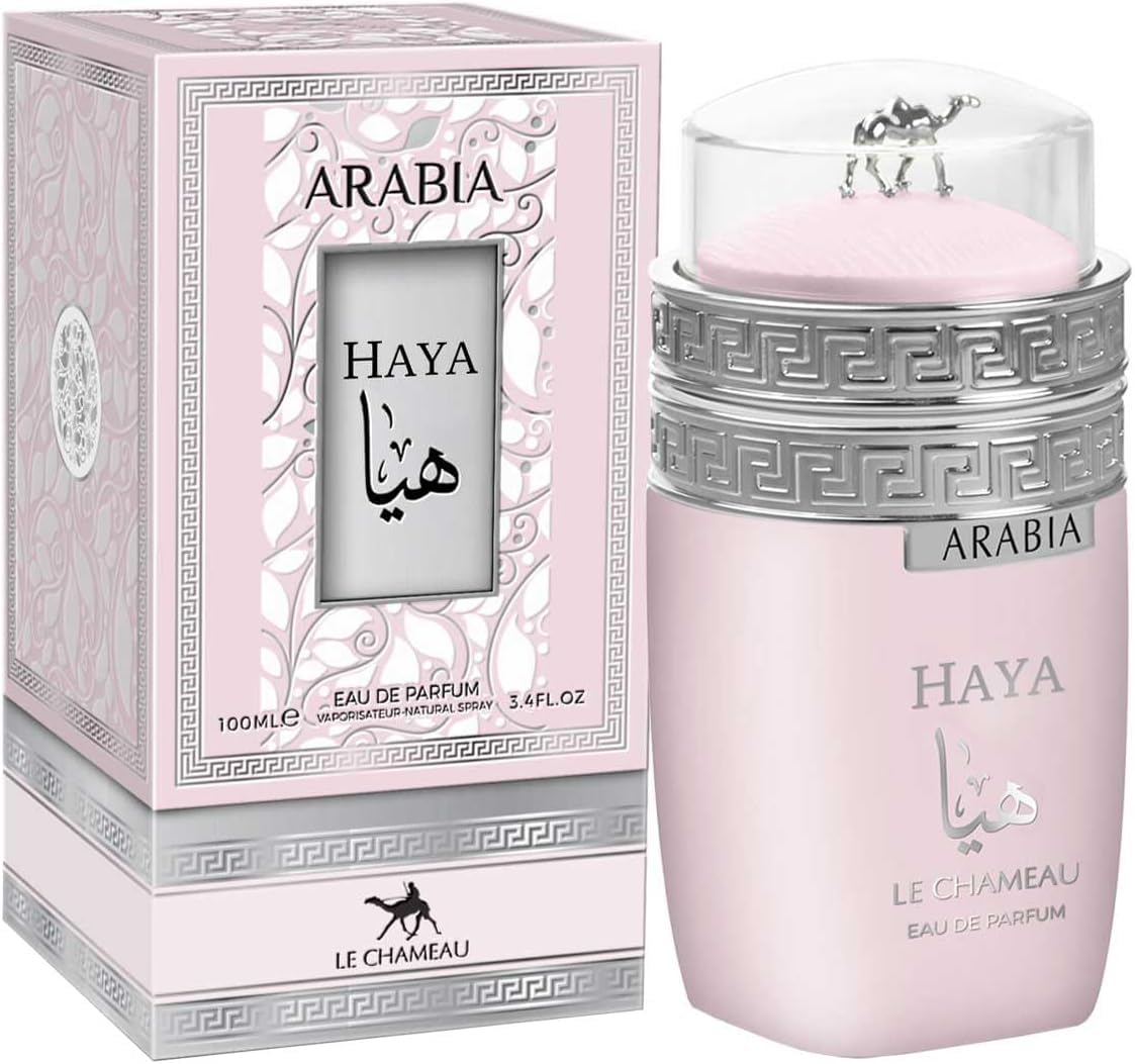 Emper Arabia Haya, botella fragancia elegante para mujeres, aroma floral duradero.