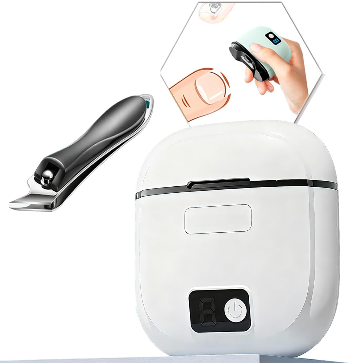 EMWEYKE corta uñas eléctrico con luz LED para precisión en casa