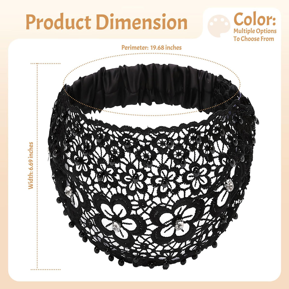 Diadema Boho con Encaje Ancho: detalle suave y cómodo para el cabello.