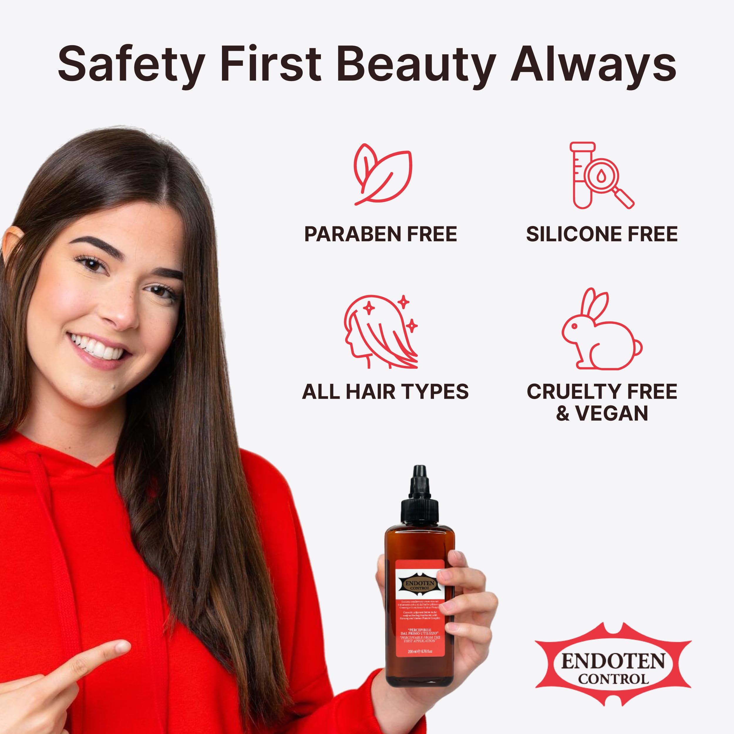 ENDOTEN CONTROL Lotion apporte brillance et volume visibles.