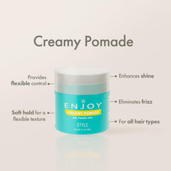 Enjoy Creamy Pomade: aplicación manual para distribución uniforme sin peso