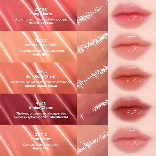 Entropy Make Up Amber Charm lip gloss for a dewy, plumped look.
