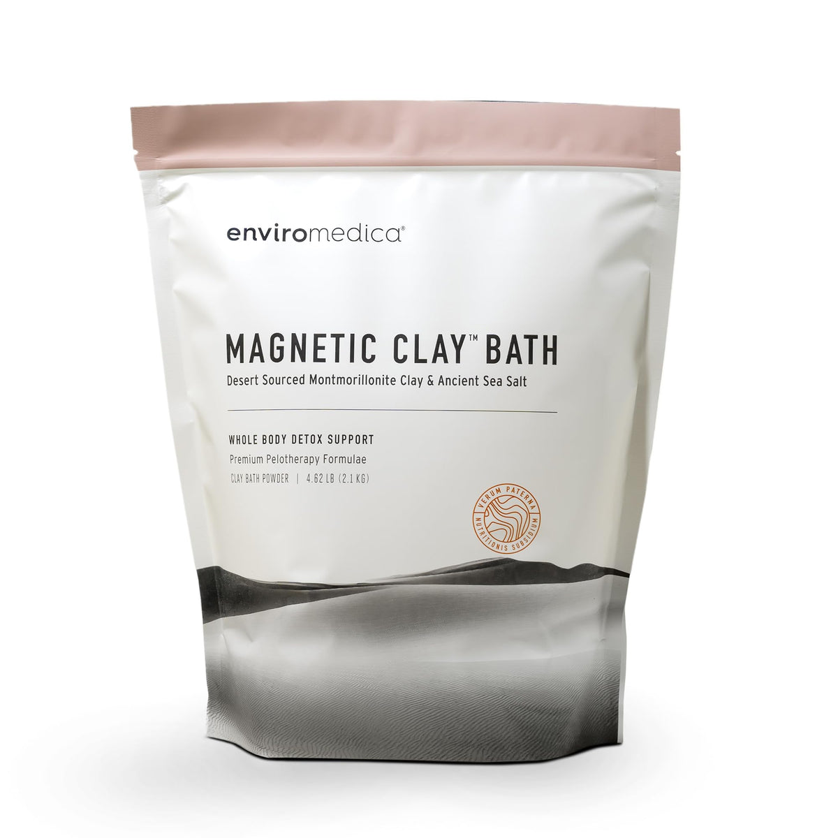 EnviroMedica Bentonita Magnética polvo para baño, purifica suavemente y revitaliza la piel.