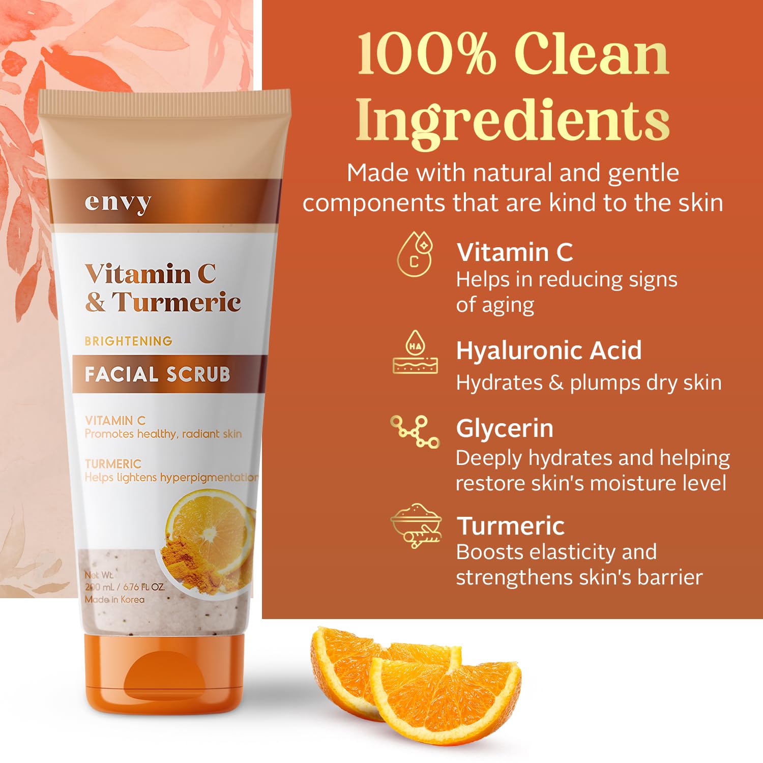 Pot du gommage Envy avec texture orangée naturelle