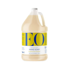 EO Jabón líquido para manos, botella de 1 galón, limón y eucalipto para limpieza suave.