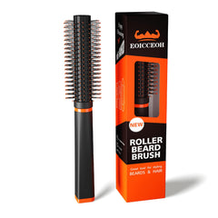 EOICCEOH cepillo redondo para barba suave, controla frizz y deja brillo natural.