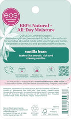 EOS bálsamo labial vainilla esfera: aplicación suave para labios sensibles.