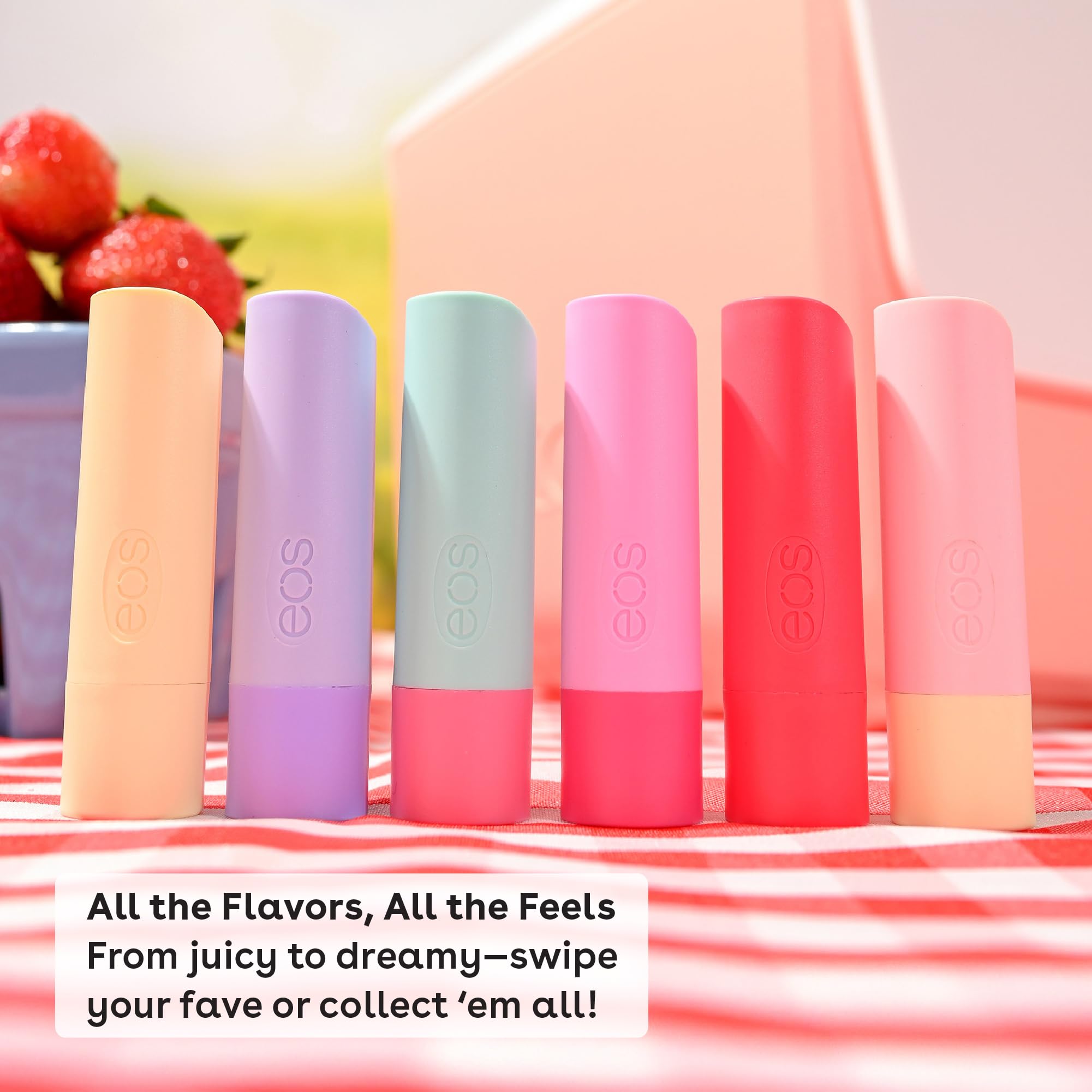 EOS bálsamo labial vainilla esfera: aroma natural a vainilla para una experiencia sensorial.