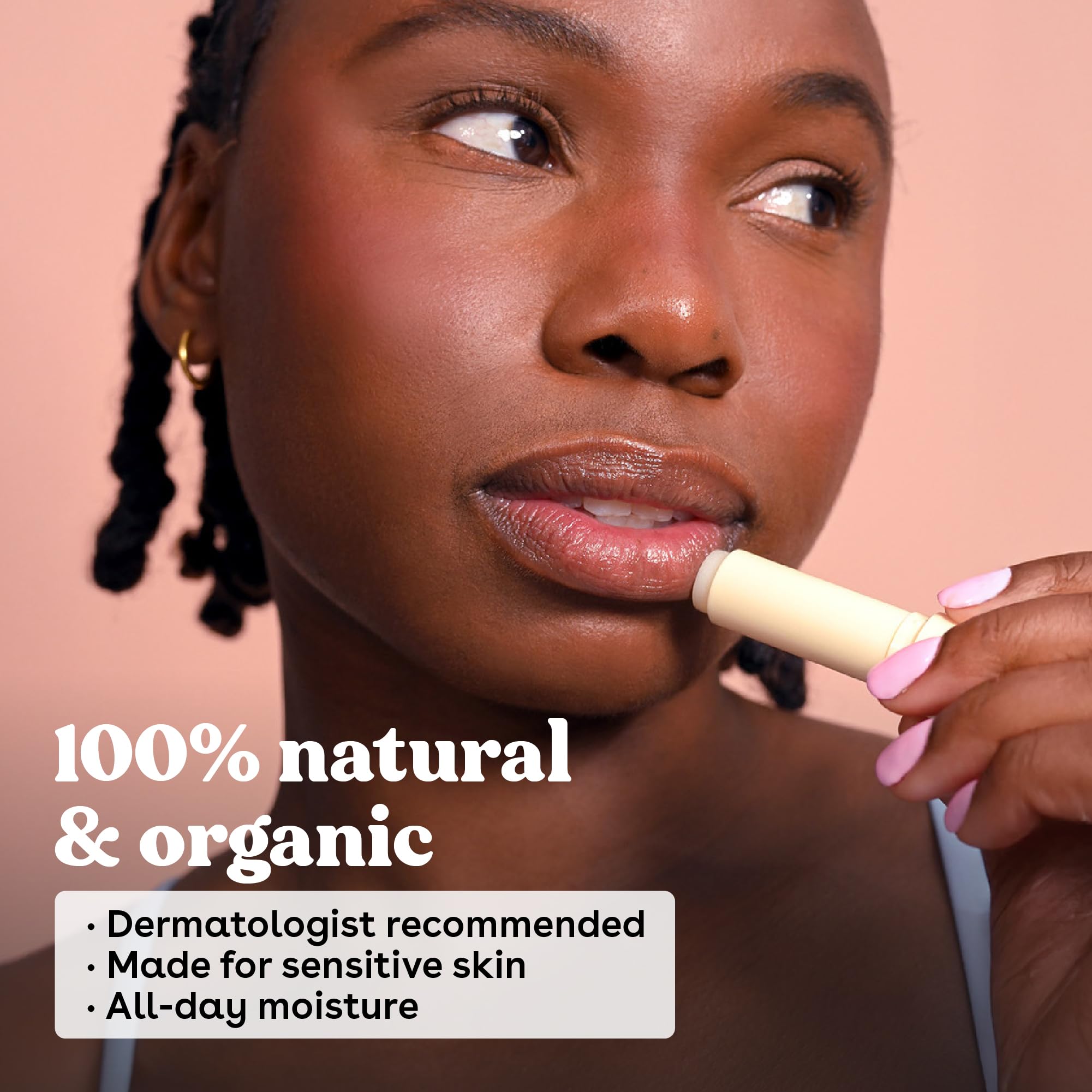 EOS bálsamo labial vainilla esfera: manteca de karité y coco para nutrición.