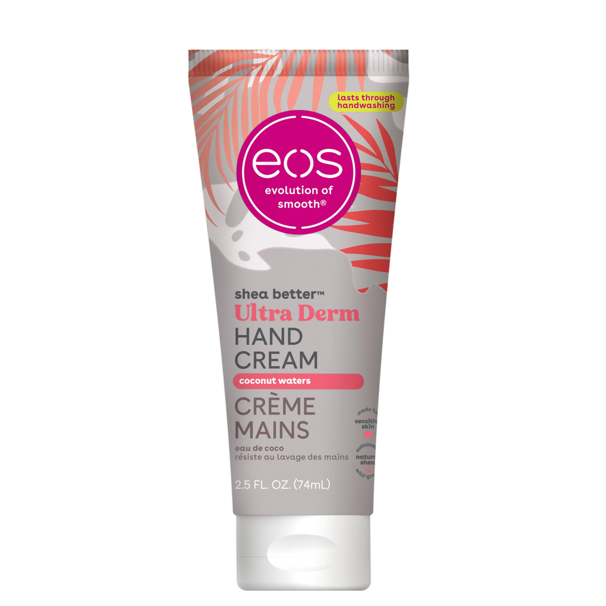 eos crema manos coco en envase portátil para hidratación diaria
