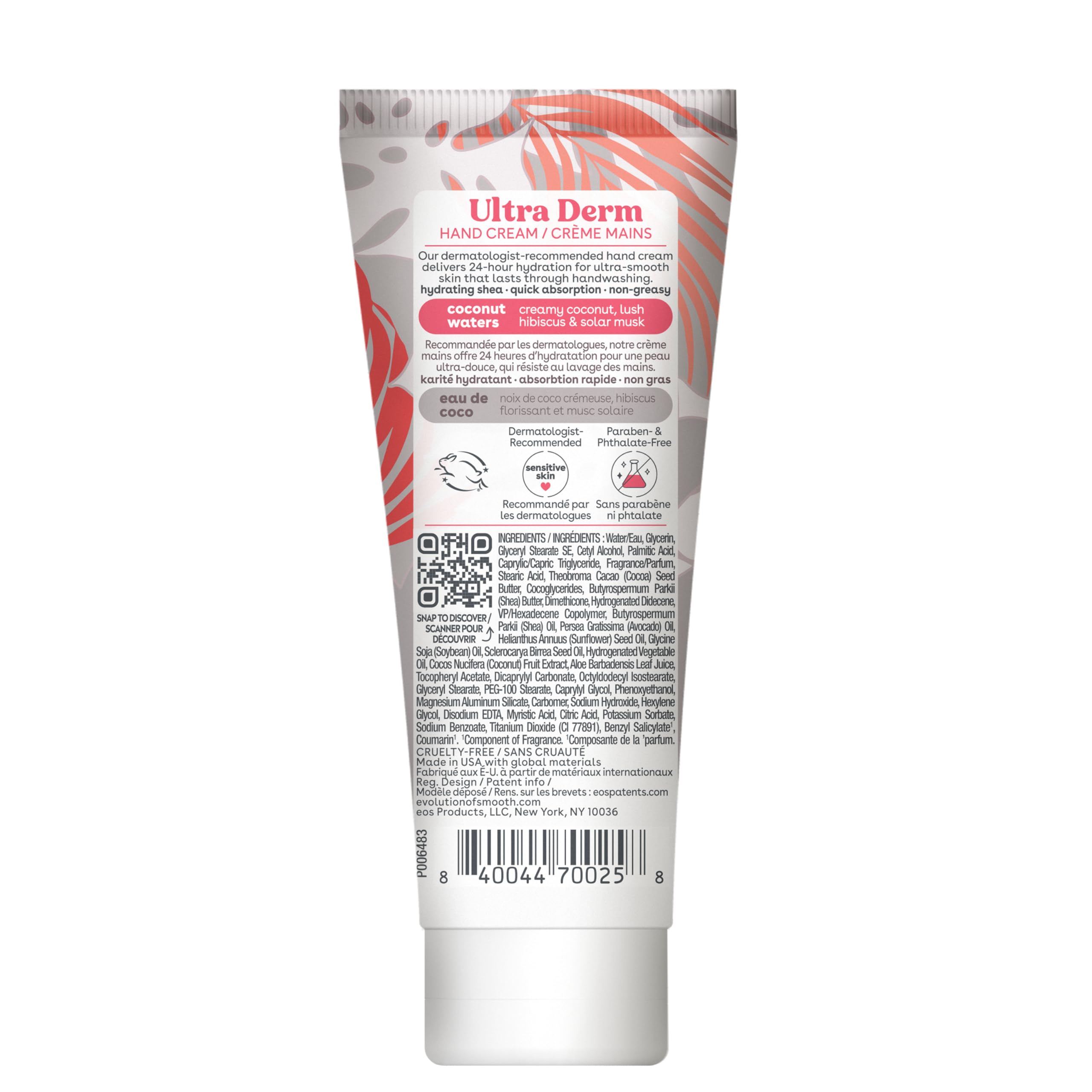 eos crema manos coco muestra textura suave y absorción rápida