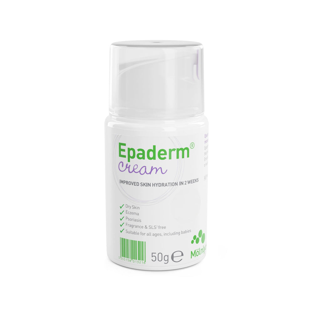 Epaderm Crema 50 g, envase compacto para hidratación diaria.