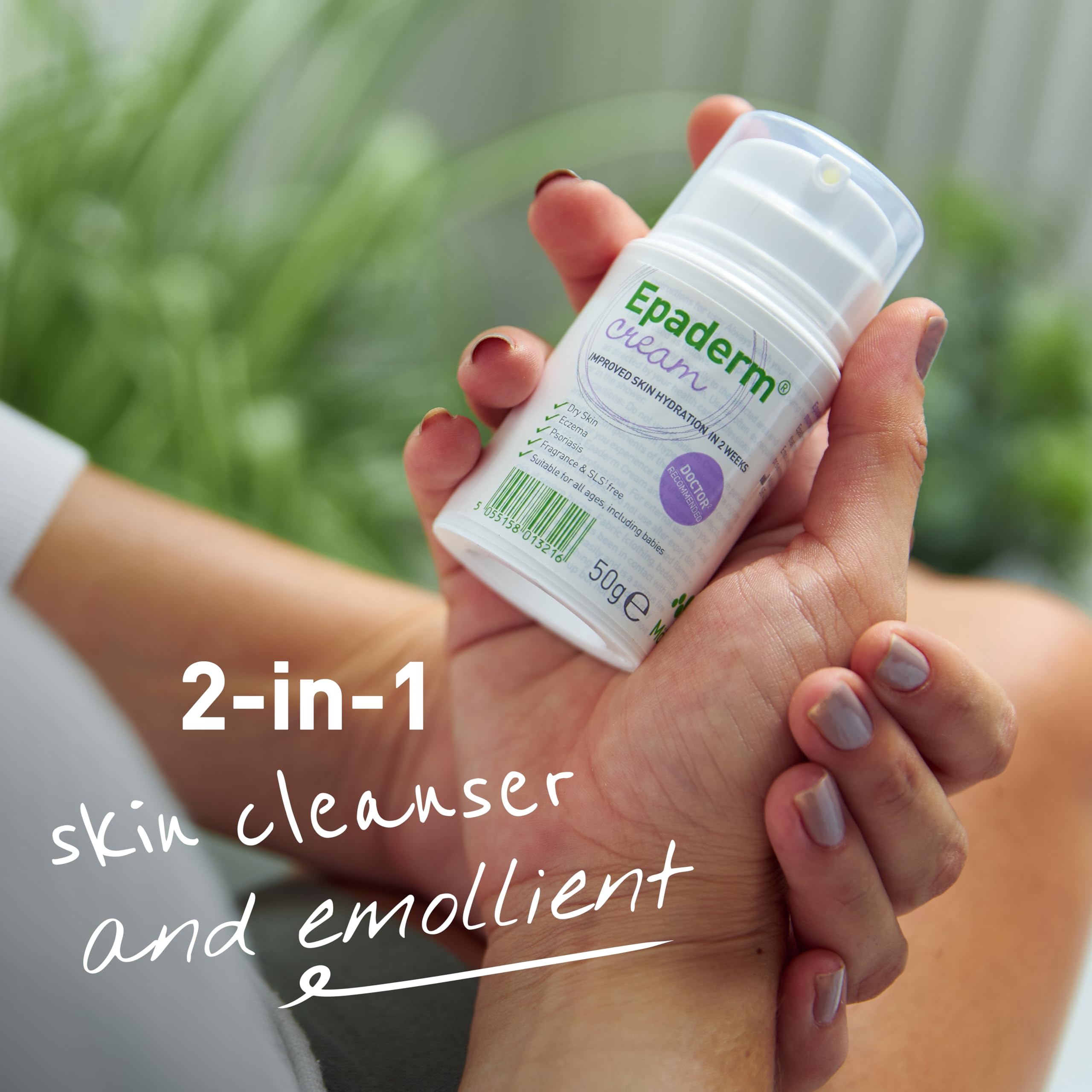 Epaderm Crema 50 g, hidratación duradera para piel sensible.