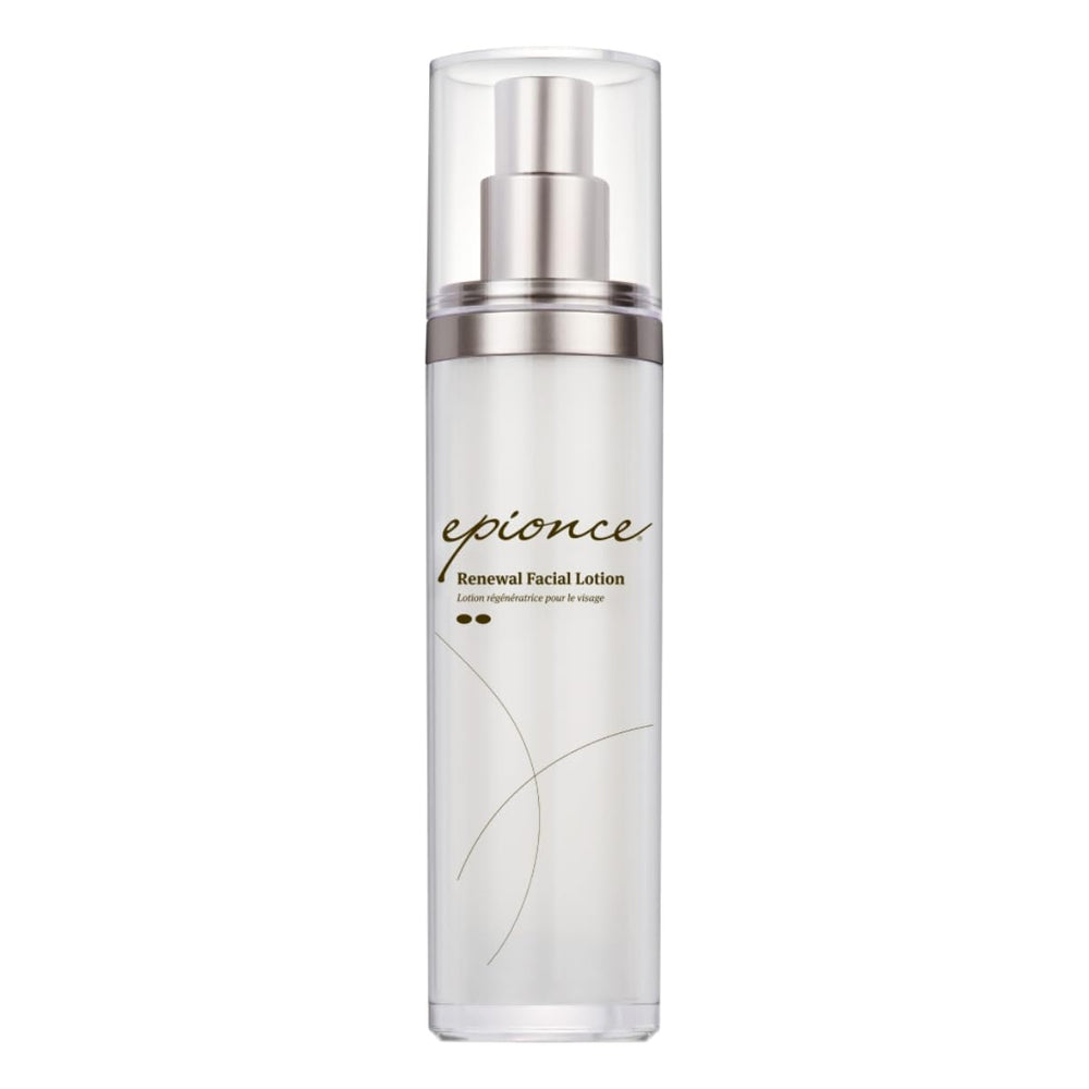 Epionce Loción Renovación para rostro, botella visible y hidratación suave.