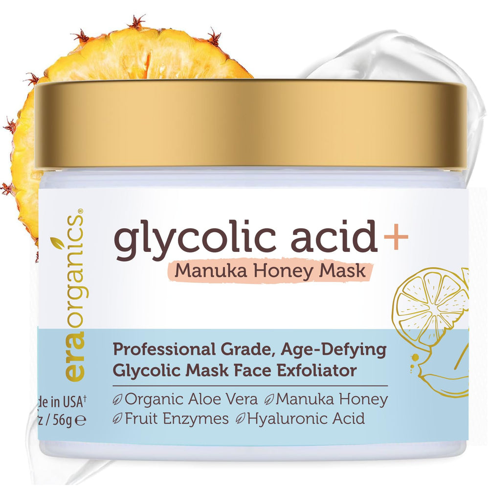Era Organics Glycolic Acid Peel, botella con textura gel para exfoliación suave.