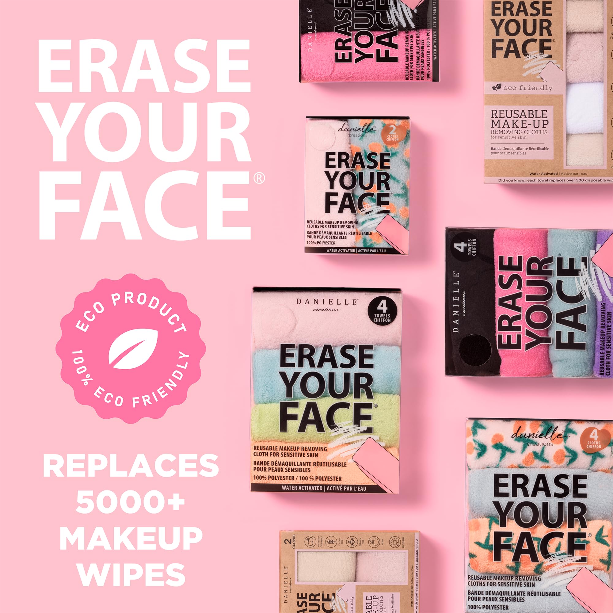 ERASE YOUR FACE textura ultrasuave para una experiencia de limpieza lujosa.