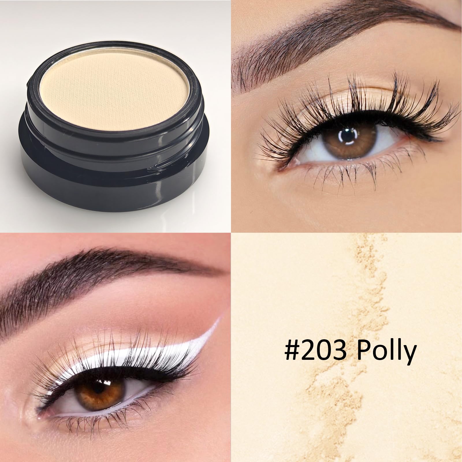 Sombras de ojo beige mate Erinde para maquillajes neutros de día