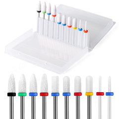 ERUIKA brocas cerámicas para uñas, juego de 10, ideal para limar y pulir.